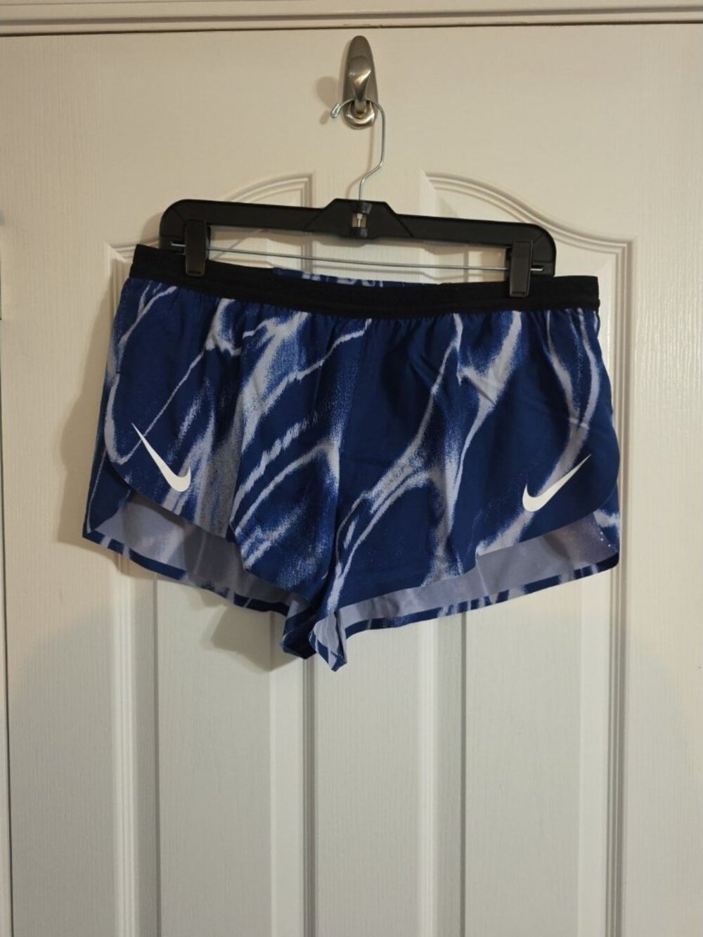 Nike Aeroswift Dri-FIT ADV 2" Mens Sz Large Blue Swirl Running Shorts HV2645-492